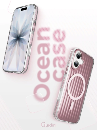 Чехол накладка iPhone 17 6.3" Gurdini Ocean Case (9) Metalic розовый
