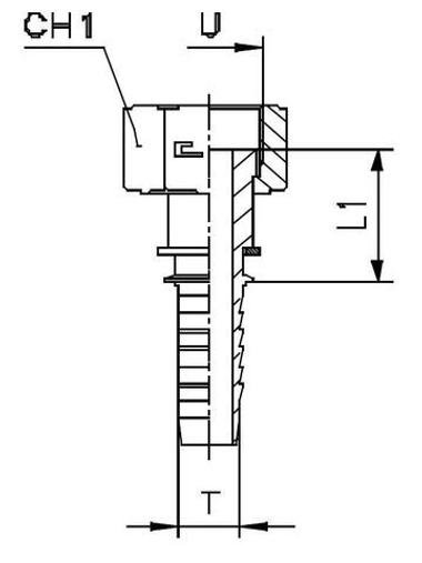 Фитинг DN 20 ORFS (Г) 1.3/16