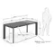 Стол раскладной Atta 120-180x80 см, антрацит, керамика Vulcano Roca