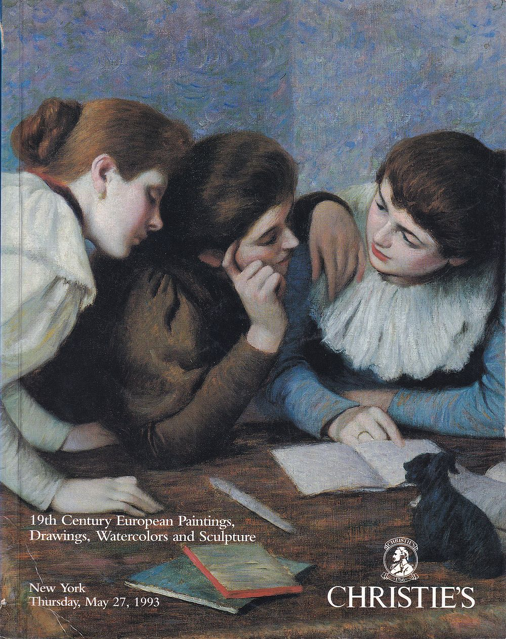 Каталог аукциона Christie's, Нью-Йорк, Европейская живопись, акварель и скульптура XIX века от 27 мая 1993 года