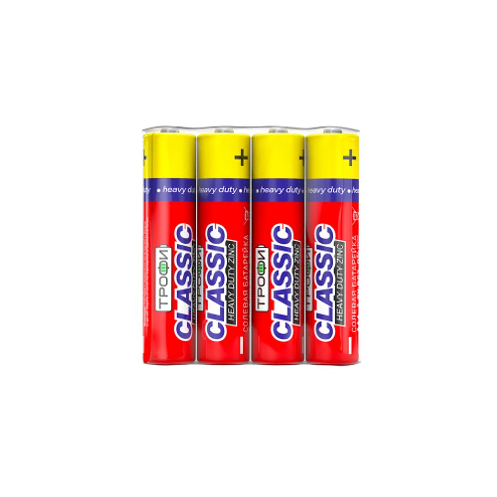 Батарейки Трофи R03-4S CLASSIC HEAVY DUTY Zinc | Батарейки Солевые