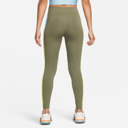 Женские теннисные брюки Nike Dri-Fit One Color-Blocked Mid-Rise Tight Women - Olive, Blue