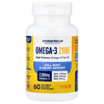 OceanBlue, Professional, омега-3 2100®, с апельсиновым вкусом, 60 капсул (1050 мг в 1 капсуле)