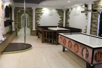 Аэрохоккей Premium комплектация (220*120*75 см.) стальное поле + лампа + доп. подсветка