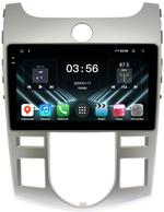 Магнитола для KIA Cerato 2 2008-2013 (климат, рамка серебро) - FarCar S400-DX монитор 9.5" IPS на Android 13, CarPlay