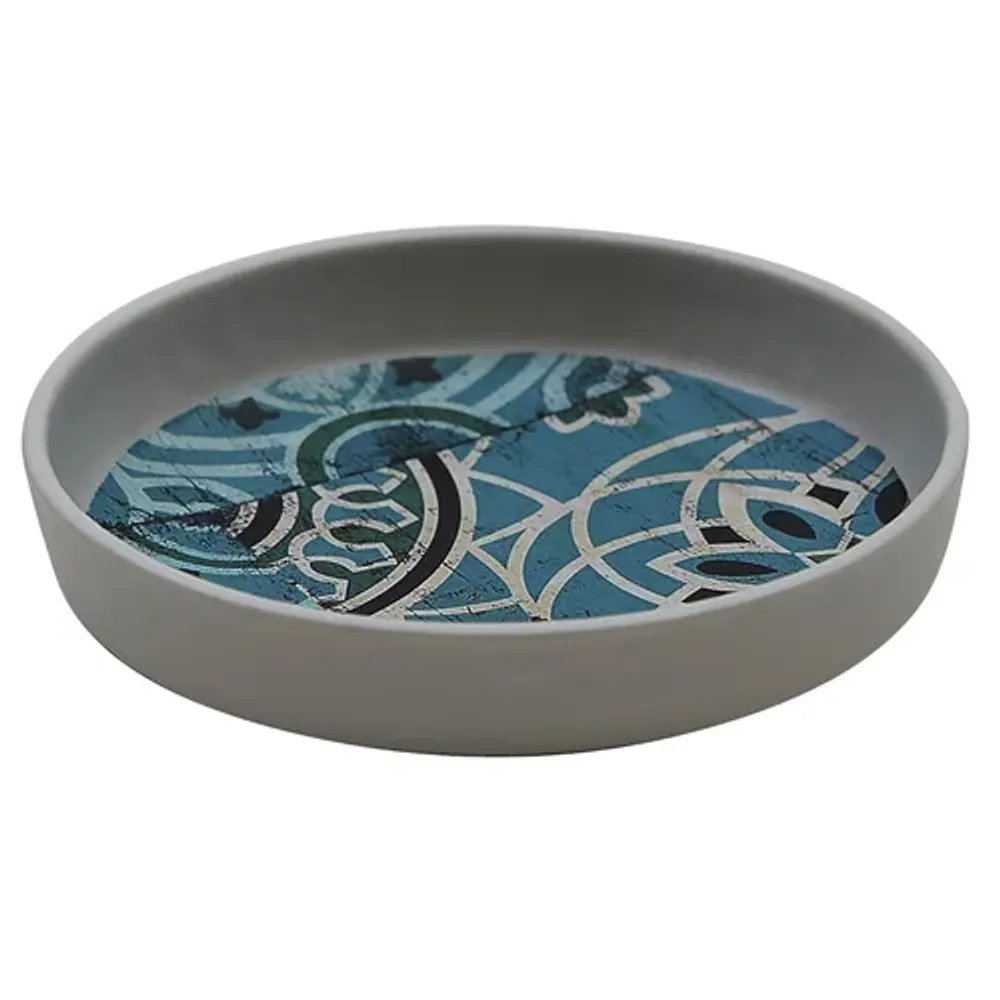Соусник 175 мл d 12,3 см h2,6 см круглый Damask Blue пластик меламин P.L. Proff Cuisine