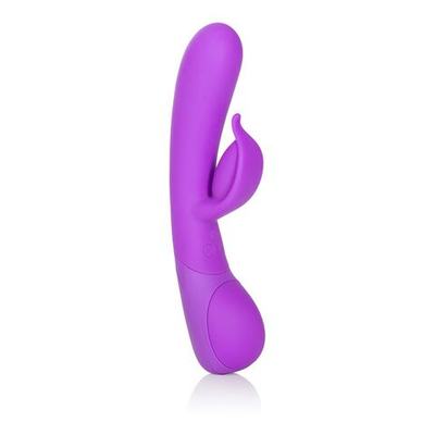 Фиолетовый вибромассажер Impress Dove со стимуляцией клитора - 18 см. (Цвет: фиолетовый)