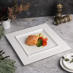 Тарелка 30*30 см h1,5 см квадратная белая фарфор P.L. Proff Cuisine [6]
