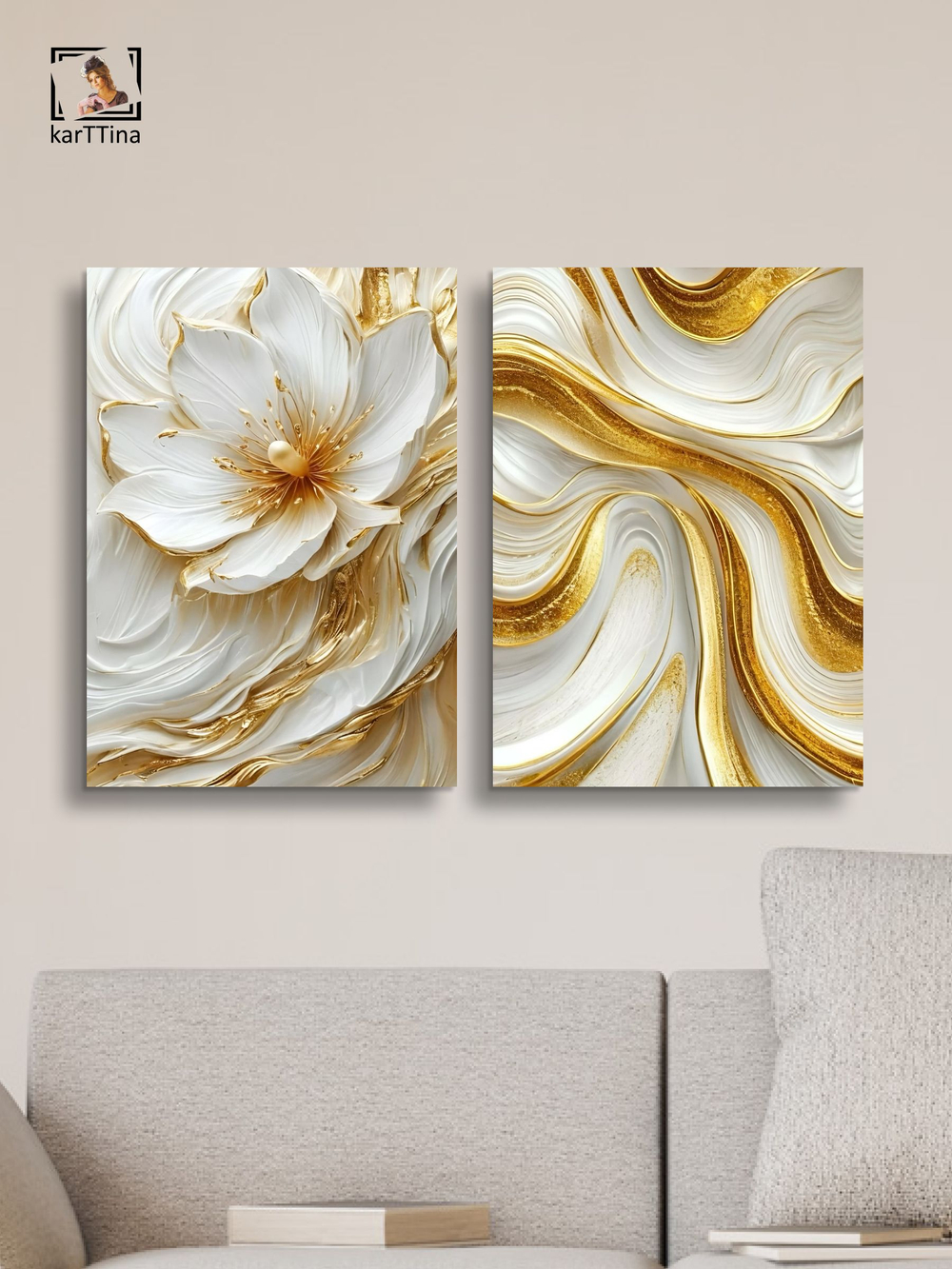 Картина Нежные штрихи, модульная, галерейная 50x70см 2шт.