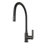 Смеситель для кухни 35к MIXLINE МЛ33-098Г(ML33-098GR) "Сити" гибкий излив боковая ручка б/отв ГРАФИТ