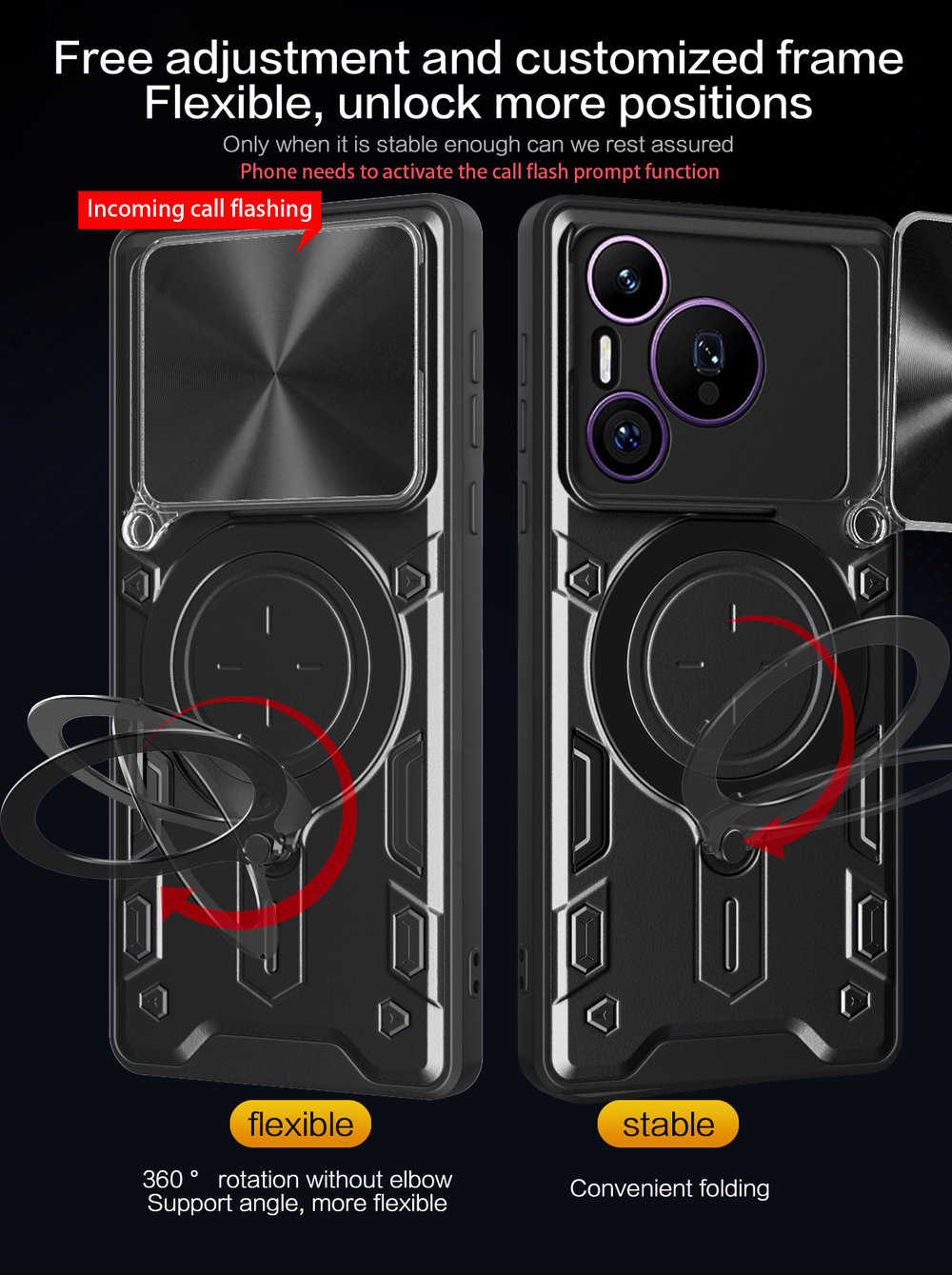 Чехол с кольцом Big Ring Case для Huawei Pura 70 Pro