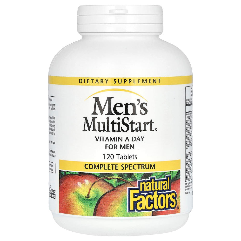 Natural Factors, Men's MultiStart, ежедневные витамины для мужчин, 120 таблеток
