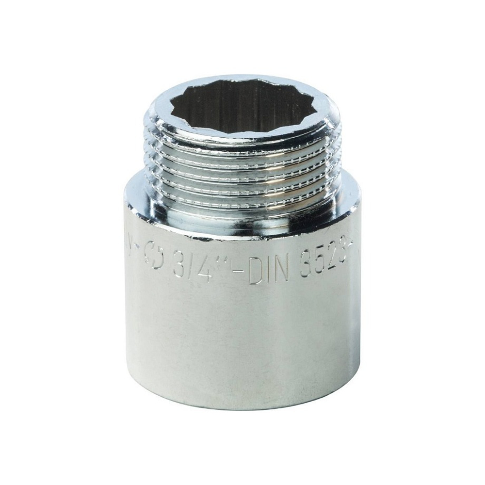 Удлинитель резьбовой STOUT SFT 0002 - 3/4" длина 25 мм (ВР/НР, латунь хромированная)