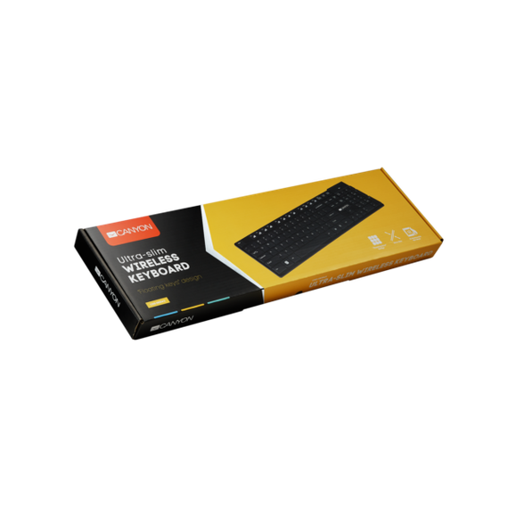Klaviatura \ Клавиатура \ Keyboard Canyon Wireless Black / CNS-HKBW2RU