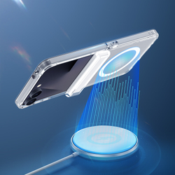 Прозрачный усиленный чехол с MagSafe для Samsung Galaxy Z Flip 8, серия Clin Mag Series от Dux Ducis