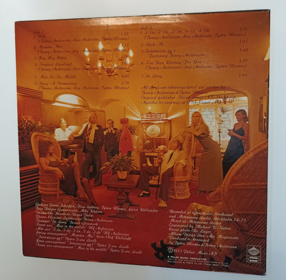 Винтажная виниловая пластинка LP ABBA (Japan 1977) (No obi)