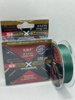 Шнур плетёный X-Power, 0,10 мм, 100 м, для спиннинга, разрывная нагрузка 5,8 кг