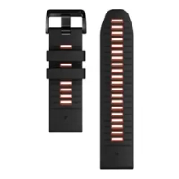 QuickFit 26mm black/flame red Silicone watch band