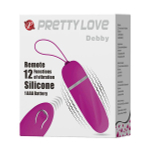 Виброяйцо 9,1см с дистанционным пультом и 12 видами вибрации Pretty Love Debby BI-014405W