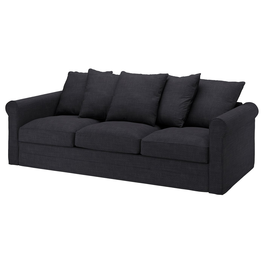 IKEA GRÖNLID  (ИКЕА ГРЁНЛИД)  -  Чехол на 3-местный диван - Хилларед антрацит