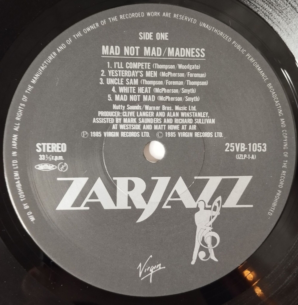Винтажная виниловая пластинка LP Madness Mad Not Mad (Japan 1985) (Obi)