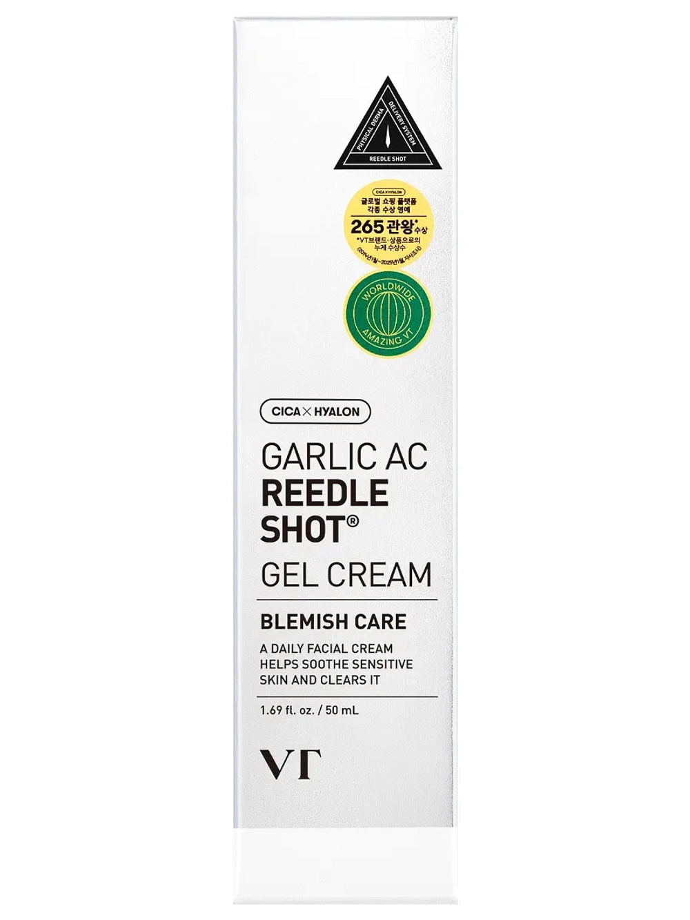 VT Cosmetics Противовоспалительный гель-крем с экзосомами чеснока и микроиглами Garlic AC Reedle Shot Gel Cream 50 мл