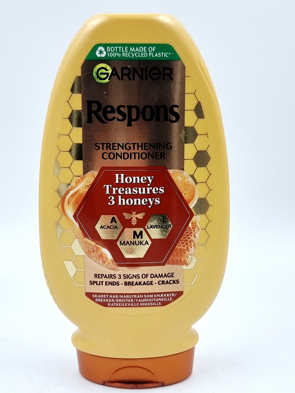 Garnier Respons Кондиционер Honey Treasures 3 меда (акация, манука, лаванда), восстанавливающий 200 мл (Франция)