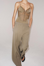 Брюки с широкими брючинами в стиле минимализм от ZW COLLECTION - ZARA