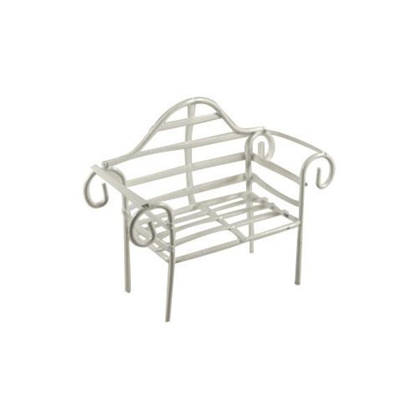 Миниатюра кукольная: Скамейка миниатюра 11х4.5х9 см, Y-119, металл