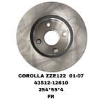 Тормозной диск 43512-12610 на Toyota COROLLA AE110,COROLLA ZZ120 2000-2007 передний — купить в Алматы | ADAL AUTO
