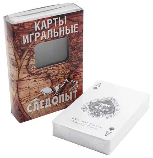 Карты игральные "Следопыт", влагостойкие, пластик, 54 шт. PF-BG-С01