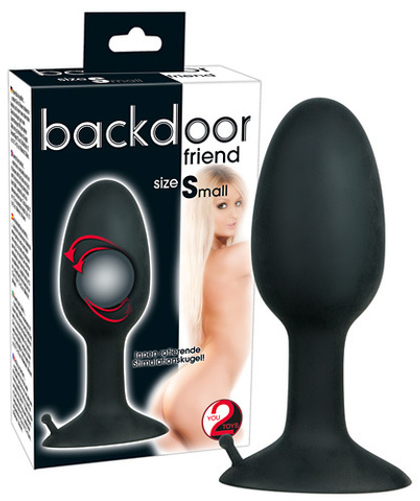 Backdoor Friend Small - Анальная пробка со смещенным центром тяжести