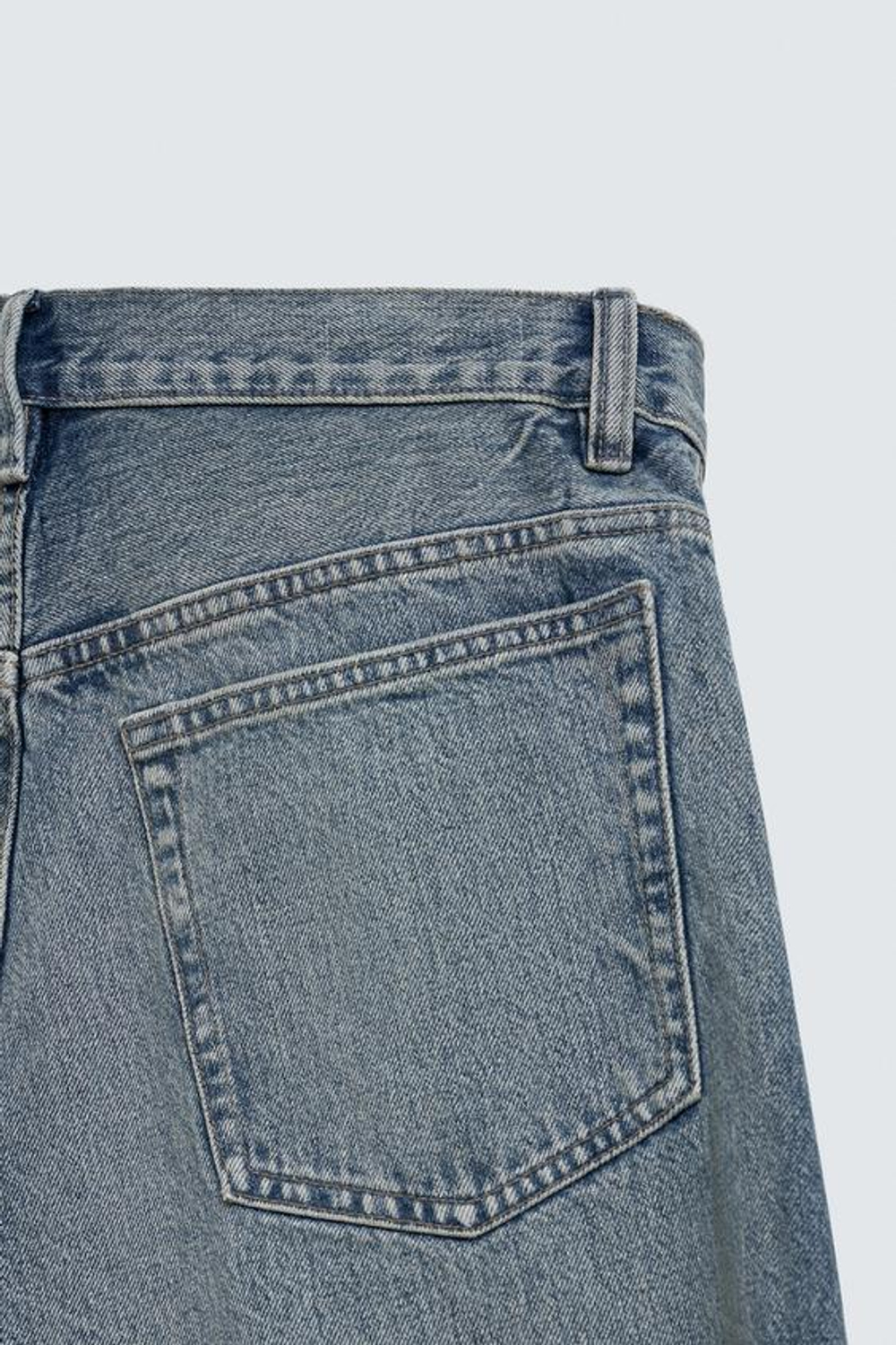 ZARA ДЖИНСОВЫЕ ШОРТЫ RELAXED FIT, СИНИЙ