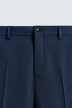 ZARA КОСТЮМНЫЕ БРЮКИ COMFORT, ЧЕРНИЛЬНО-СИНИЙ