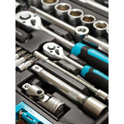 Набор слесарных инструментов Bartex, 1/2", 1/4", CrV сталь, кейс, 82 пр, шт