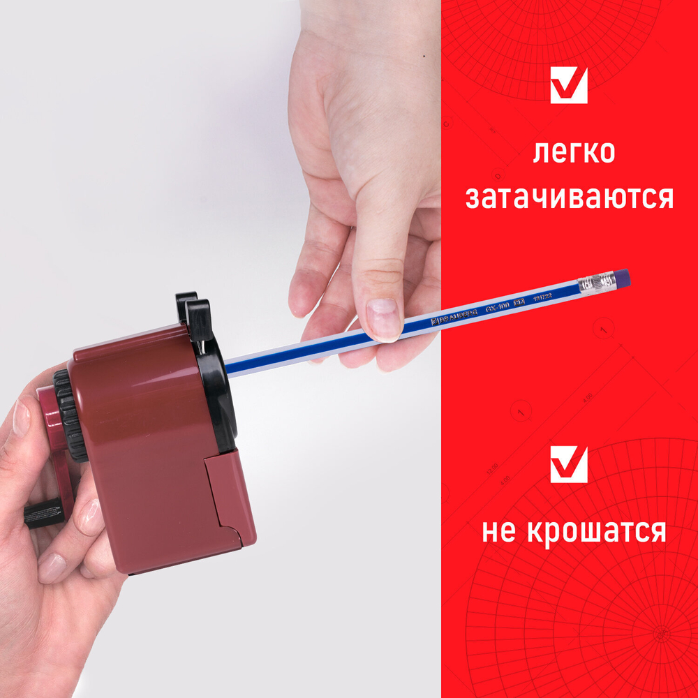 Набор карандашей чернографитных BRAUBERG "GX-100" 12 шт., HB, с ластиком, корпус синий, 181722