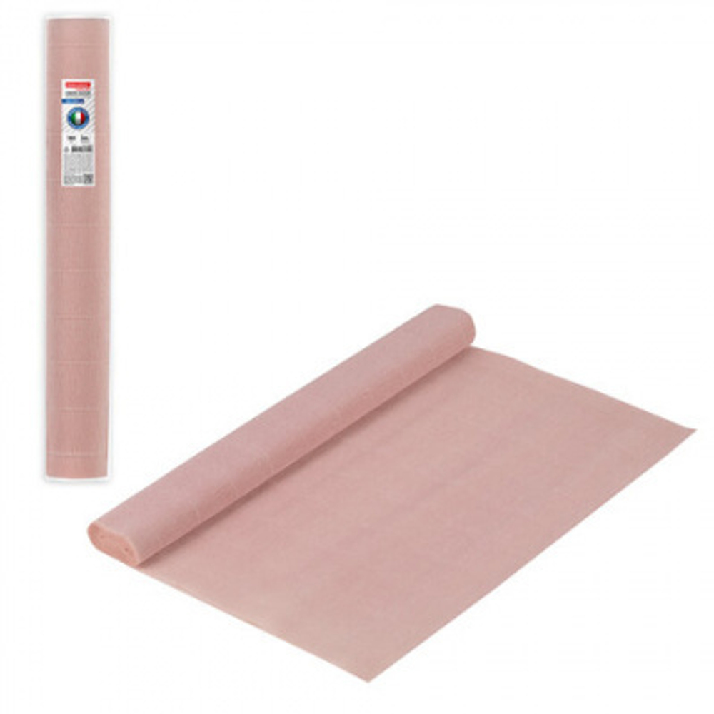 Бумага гофрированная (ИТАЛИЯ) 180 г/м2, дымчатая роза (17a3), 50х250 см, BRAUBERG FIORE, 112643