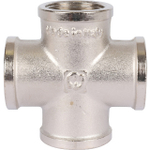 Крестовина STOUT SFT 0031 - 3/4" (для стальных труб, латунь никелированная)