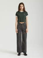 Женская Футболка Cropped Ringer