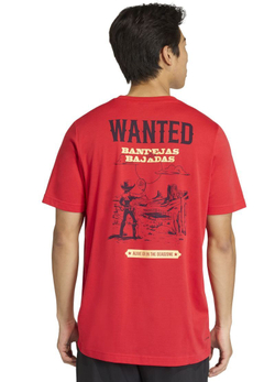 Теннисная футболка Adidas Padel Wanted Graphic - red