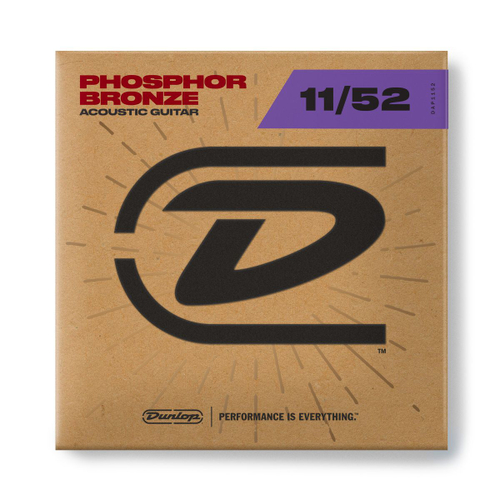 Dunlop DAP1152 Phosphor Bronze струны для акустической гитары 11-52