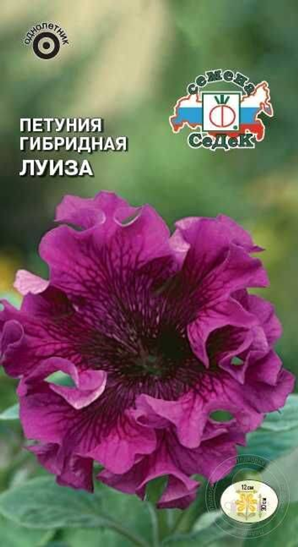 Петуния Луиза F1 (крупноц, махр, темно-пурп.) (Евро, 10) СеДек +