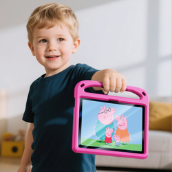 Детский чехол розового цвета на планшет iPad Air 11 (2024-) и Pro 11 (2024-), серия Puff Series Case от Dux Ducis