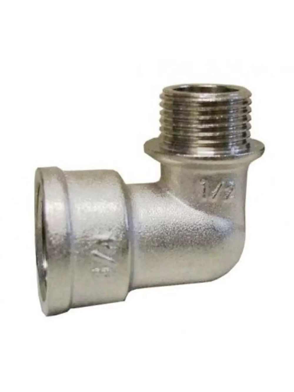 Колено лат. 1/2"В х 3/4"Н ДМЗ (никель)