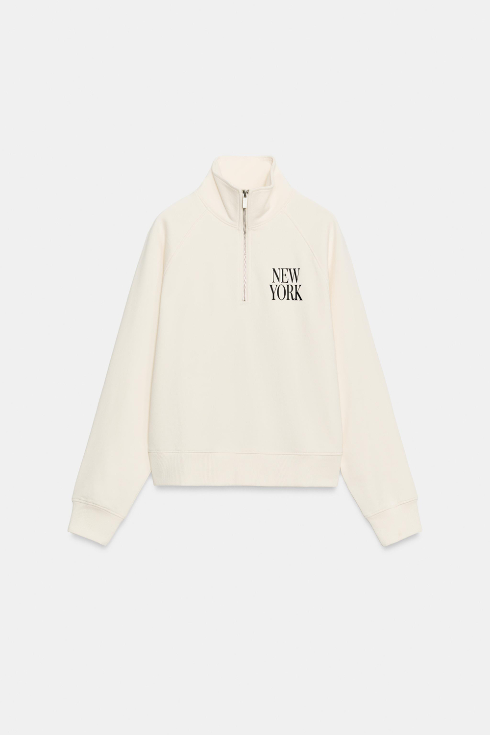 ТОЛСТОВКА С МОЛНИЕЙ И НАДПИСЬЮ — ZARA