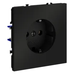 Розетка с заземлением Voltum S70 Черный матовый VLS040108