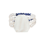 Браслет Nature Bijoux, Pacifique, стрейч, с перламутром,  жемчугом и лазуритом, NB26.1-13-44540 (бел