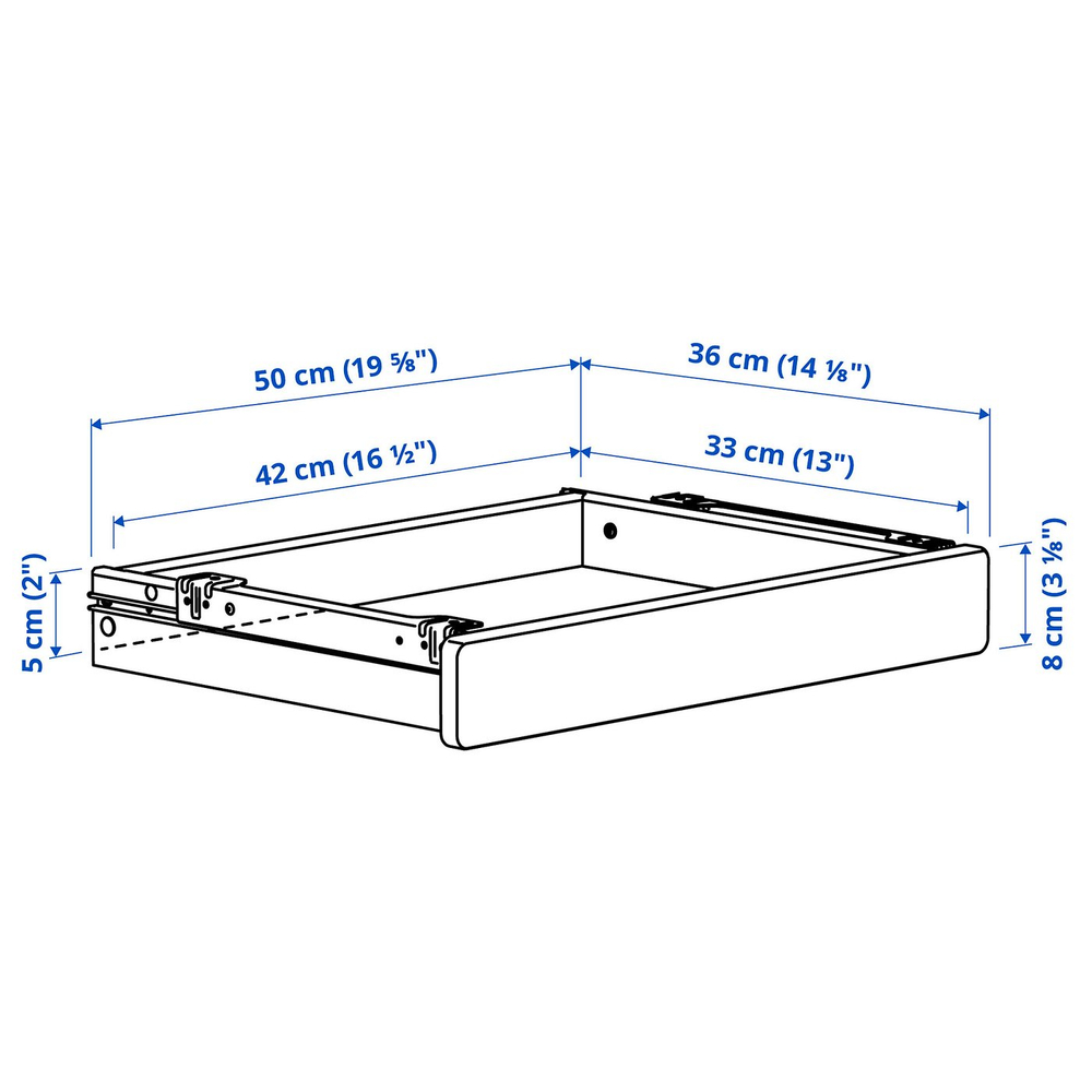 IKEA RELATERA  (ИКЕА РЕЛАТЕРА)  -  Ящик - белый 50x36x8 см