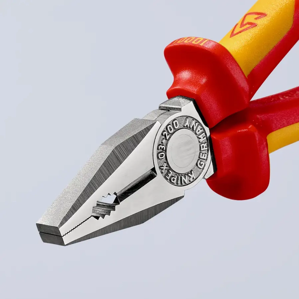 Плоскогубцы комбинированные хромированные 200 мм Knipex 03 06 200 SB