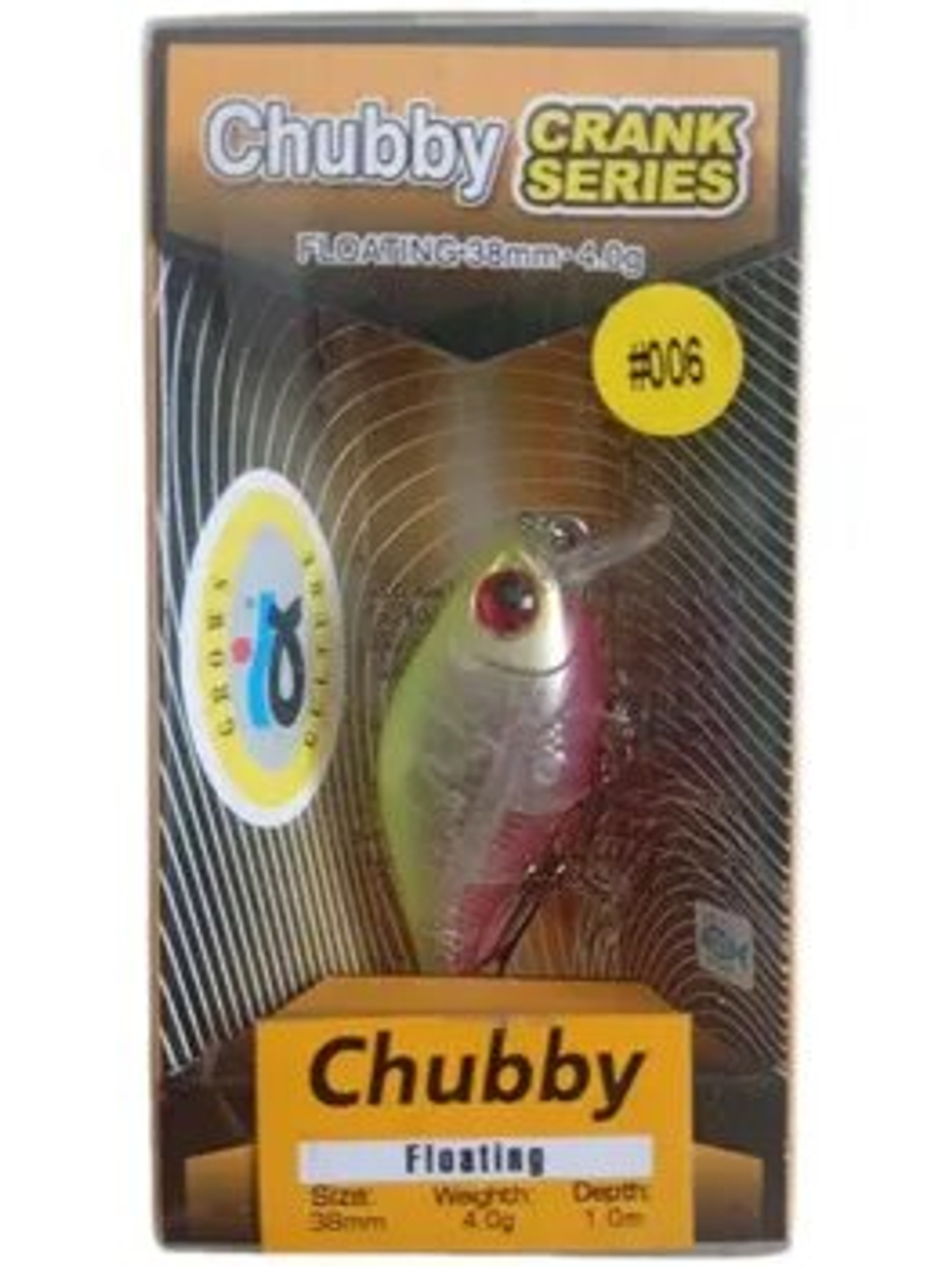Воблер GROWS CULTURE CHUBBY 38F #006 4.0g - Голавль, Форель, Окунь, Язь.